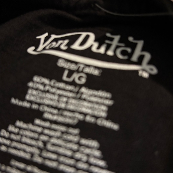 Von Dutch Tiger & Snake Sequined Distressed Black T-shirt - Picture 4 of 5
